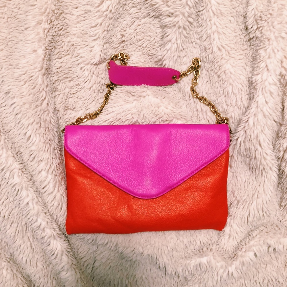 J. Crew color block clutch